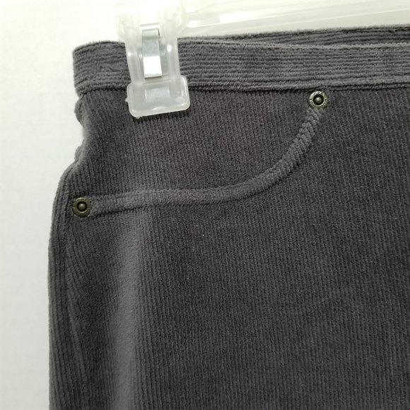 Hue leggings Small corduroy ribbed rib wale elastic pull on waist back pockets - Picture 3 of 13